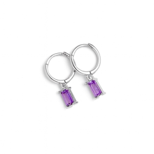 Load image into Gallery viewer, Baguette Drop Hoops