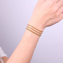 Load image into Gallery viewer, Trio Gold Bead Bracelet Set