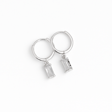 Load image into Gallery viewer, Baguette Drop Hoops