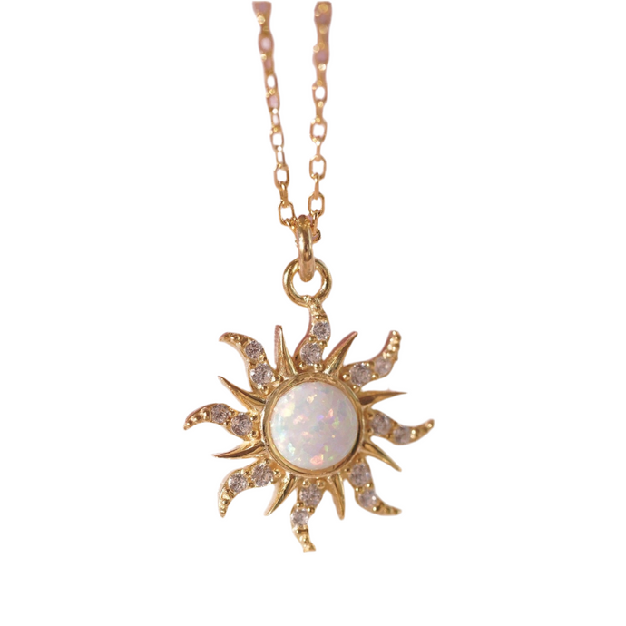 Opal Sun Necklace