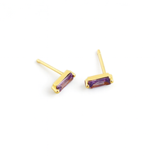 Load image into Gallery viewer, Baguette Stud Earrings
