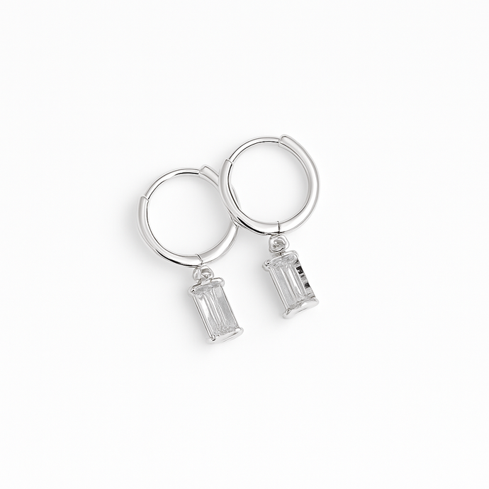 Baguette Drop Hoops