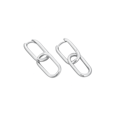 Load image into Gallery viewer, Paperclip Drop Earrings
