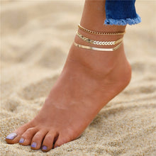 Load image into Gallery viewer, Gold Snake Chain Anklets
